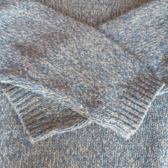 Nevada SZ L Turtle Neck Heavy Weight Sweater, Blue, Taupe & Cream - Picture 4 of 16